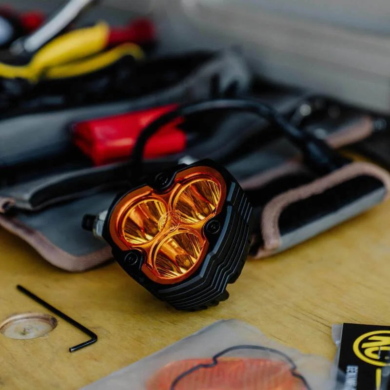 KC HiLiTES FLEX ERA 3 Performance Yellow Spot Beam Lens - Main Product View