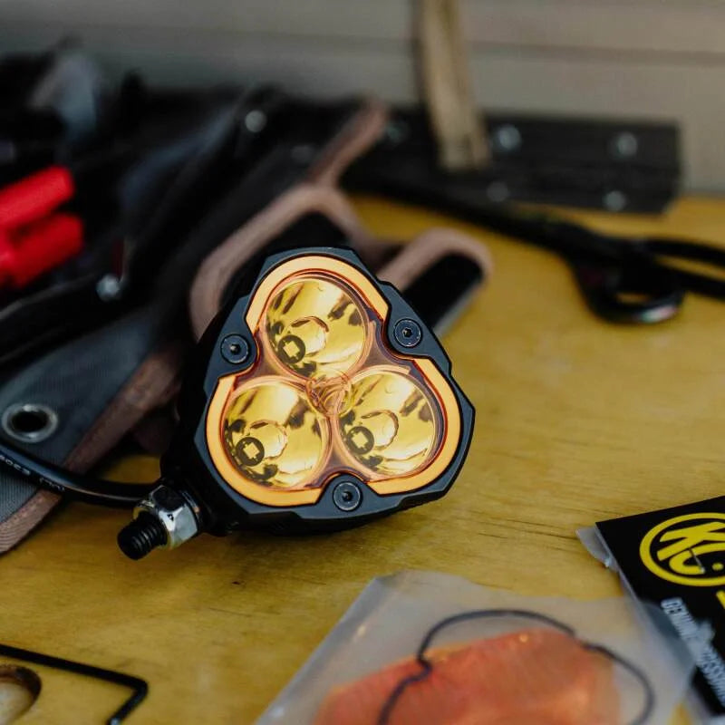 KC HiLiTES FLEX ERA 3 Performance Yellow Spot Beam Lens - Side View