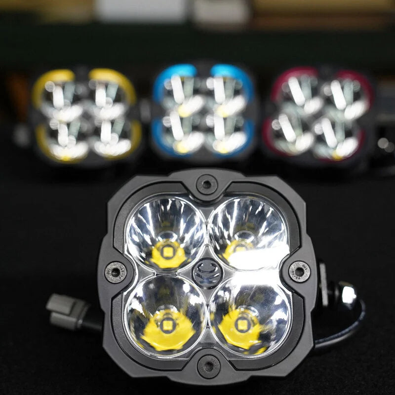 KC HiLiTES FLEX ERA 4 Color Bezel Ring Black (ea) - Side View