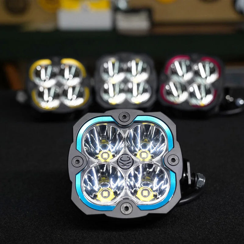 KC HiLiTES FLEX ERA 4 Color Bezel Ring Blue (ea) - Side View