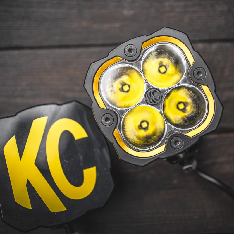 KC HiLiTES FLEX ERA 4 Color Bezel Ring Gold (ea) - Side View