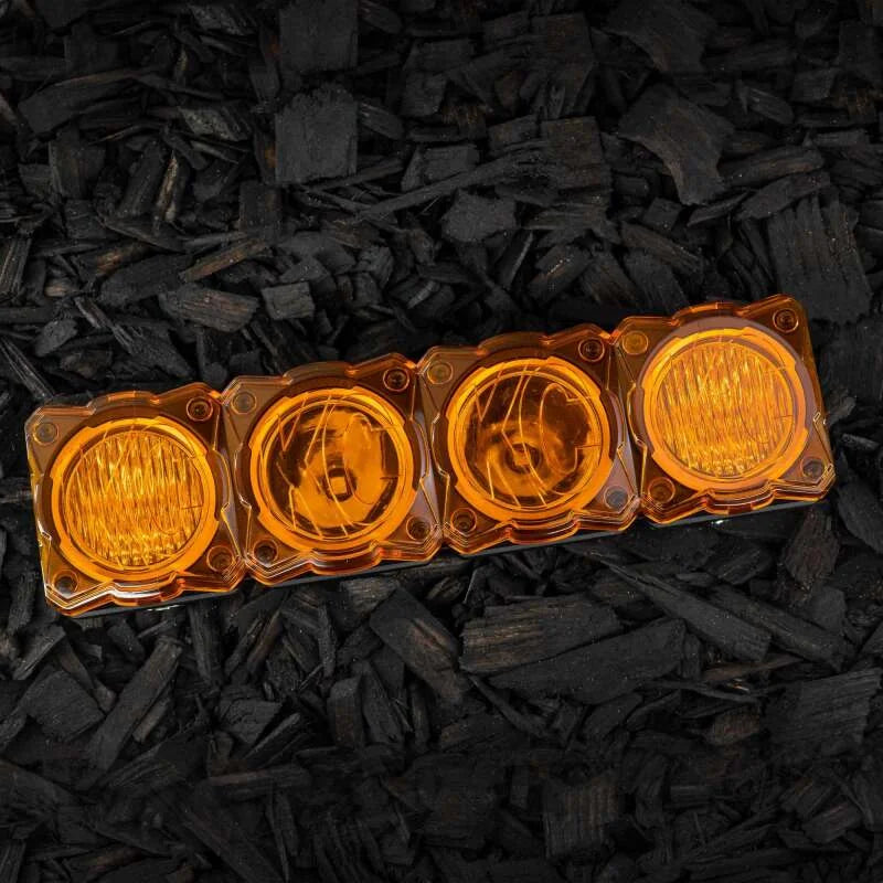 KC HiLiTES FLEX ERA LED Light Bar 10in. Light Shield - Amber (SHIELD ONLY) - Back View