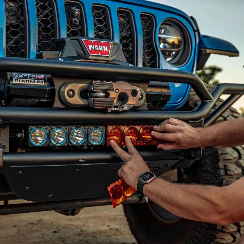 KC HiLiTES FLEX ERA LED Light Bar 10in. Light Shield - Amber (SHIELD ONLY) - Additional View 6