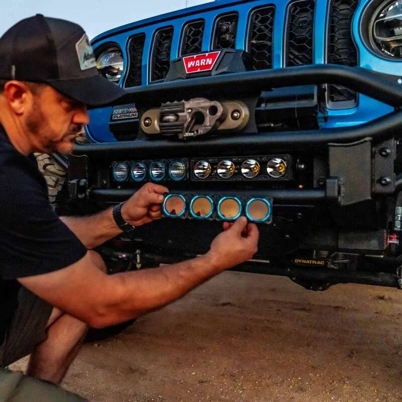KC HiLiTES FLEX ERA LED Light Bar Bezel Kit for 10in. Segments - Blue - Additional View 8