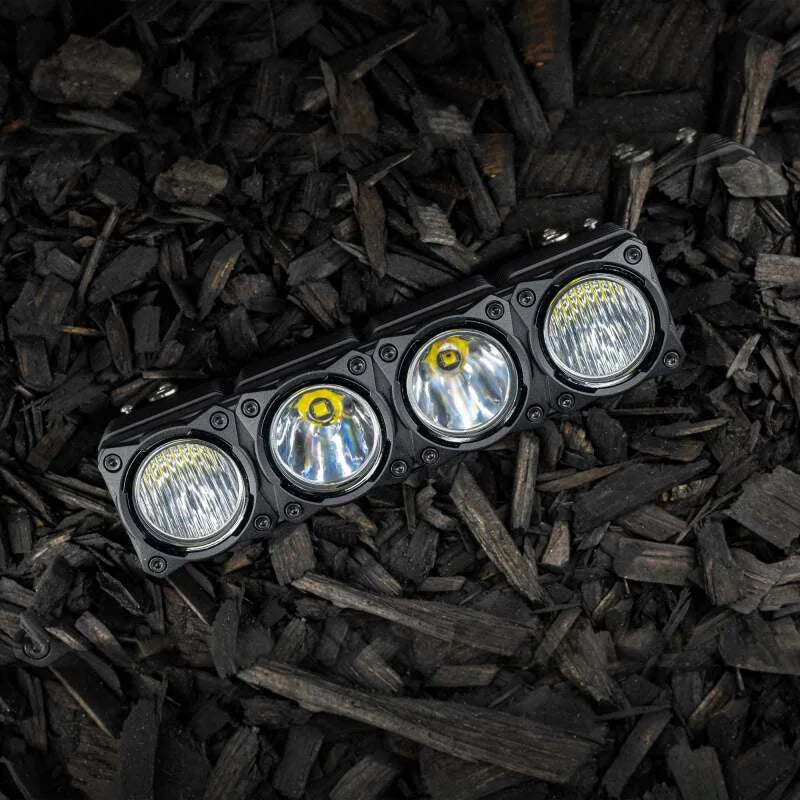 KC HiLiTES FLEX ERA LED Light Bar Bezel Kit for 10in. Segments - Gloss Black - Installation View