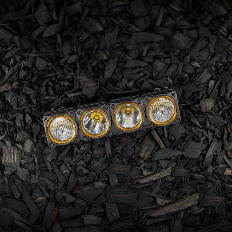 KC HiLiTES FLEX ERA LED Light Bar Bezel Kit for 10in. Segments - Gold - Back View