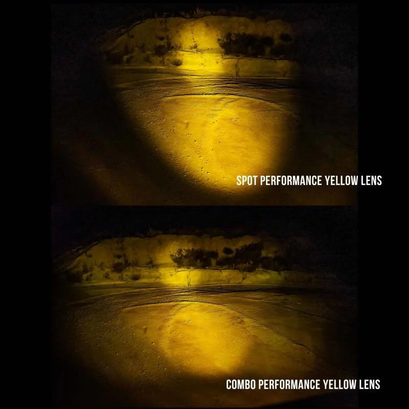 KC HiLiTES FLEX ERA LED Performance Yellow Spot Beam Lens for Light Bars - Side View