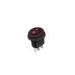Load image into Gallery viewer, KC HiLiTES Illuminated LED 10A Round Rocker Light Switch - Red - Side View