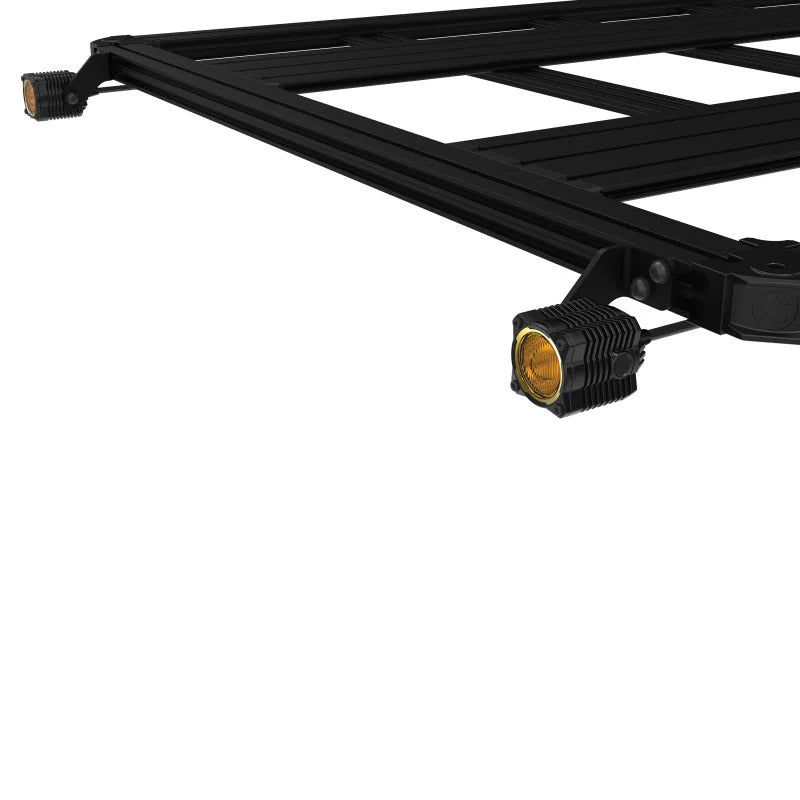 KC HiLiTES Platform One FE1 Rear Roof Rack Light Mounts (Does Not Include Rack) - Side View