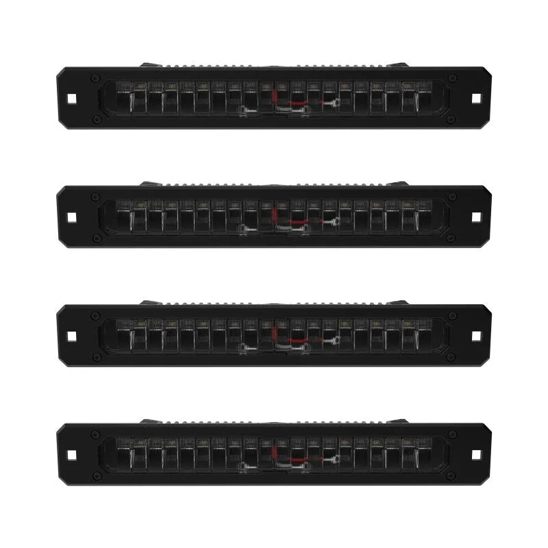 KC HiLiTES Platform One Profile 10in. SideCast Flush Mount Lights (Does Not Include Rack) - Side View