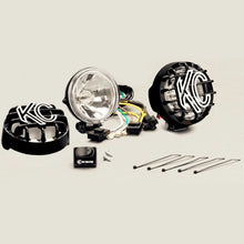 Load image into Gallery viewer, KC HiLiTES Rally 400 4in. Round Halogen Light 55w Spread Beam (Pair Pack System) - Black - Additional View 5