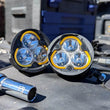 Load image into Gallery viewer, KC HiLiTES Round Universal Shrouds for Flex Era 3 Lights (Pair) - Back View