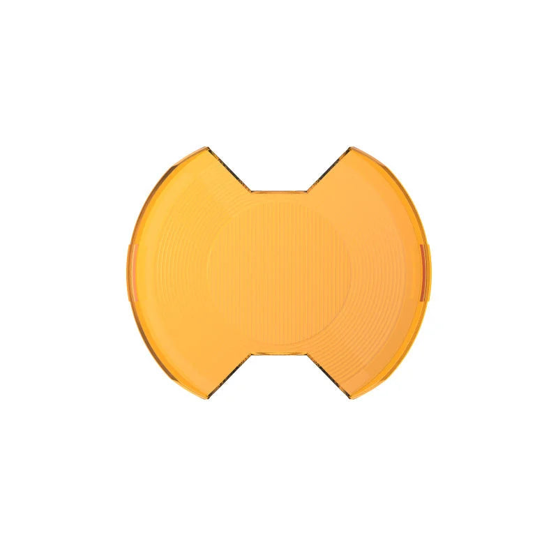 KC HiLiTES SlimLite 6in Light Shield - Spread Beam - Amber - Side View
