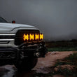 Load image into Gallery viewer, KC HiLiTES SlimLite 8in. LED Light Shield Driving (Shield Only) - Amber - Side View