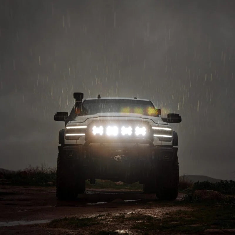 KC HiLiTES SlimLite 8in. LED Light Shield SAE Driving (Shield Only) - Clear - Side View