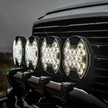 Load image into Gallery viewer, KC HiLiTES SlimLite 8in. LED Light Shield SAE Driving (Shield Only) - Clear - Installation View