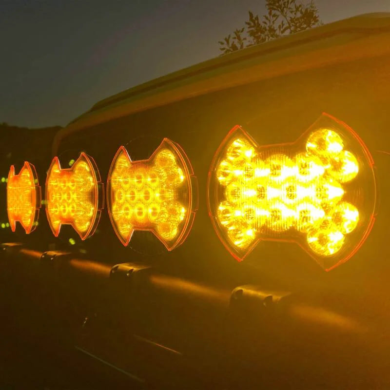 KC HiLiTES SlimLite 8in. LED Light Shield SAE Driving (Shield Only) - Selective Yellow - Main Product View