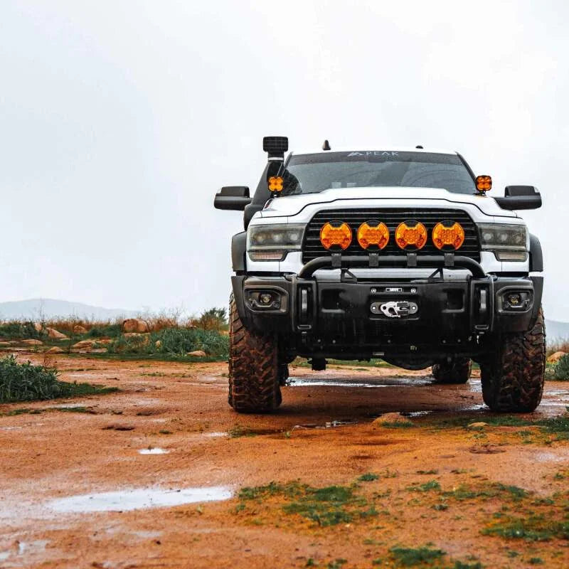 KC HiLiTES SlimLite 8in. LED Light Shield (Shield Only) - Amber - Side View