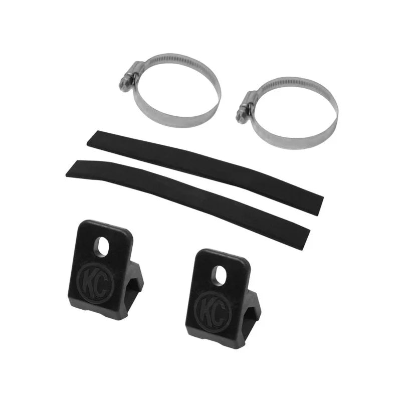 KC HiLiTES Universal 40 Deg. A-Pillar Tube Clamp Light Mount (1.5-2in. Diameter Bars) - Pair - Main Product View