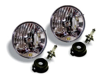Load image into Gallery viewer, KC HiLiTES Universal/97-06 Jeep TJ 7in. Halogen H4 DOT Headlight 55/60w Lexan (Pair Pack System) - Side View