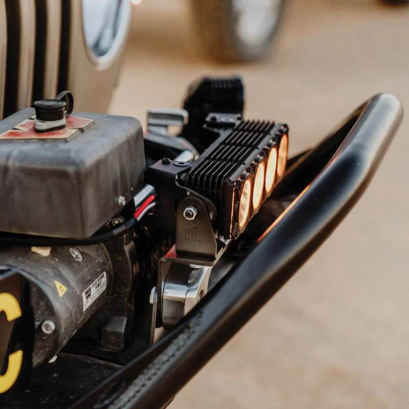 KC HiLiTES Winch Fairlead Light Mount - Installation View