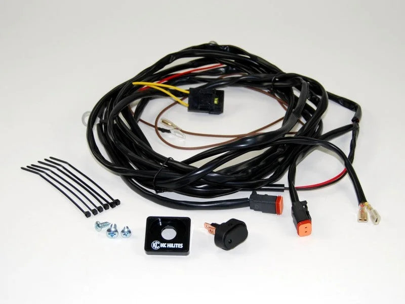KC HiLiTES Wiring Harness for (2) Lights w/2-Pin Deutsch Connectors (110w Max Total) - Side View