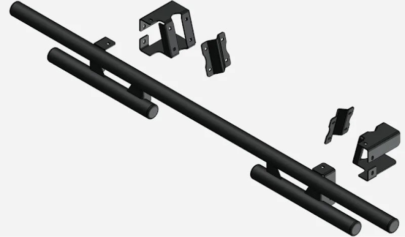 KFI 24+ Kawasaki Ridge/ XR Rear Tube Bumper - Side View
