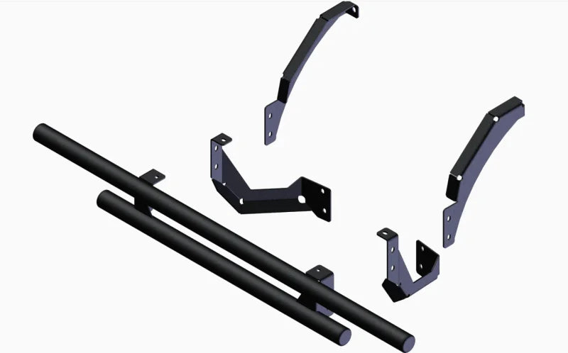 KFI 24+ Polaris Xpedition ADV/ 5/ XP Double Tube Rear Bumper - Side View