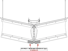 Load image into Gallery viewer, KFI Wear Bar Center Kit V-Plow - 2 pc. - Main Product View