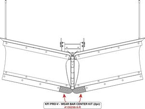 KFI Wear Bar Center Kit V-Plow - 2 pc. - Main Product View