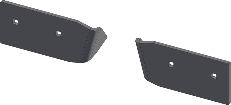 KFI Wear Bar Center Kit V-Plow - 2 pc. - Side View