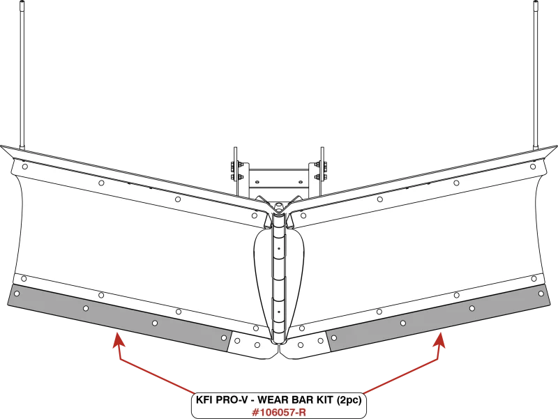 KFI Wear Bar Wing Kit V-Plow - 2 pc. - Main Product View