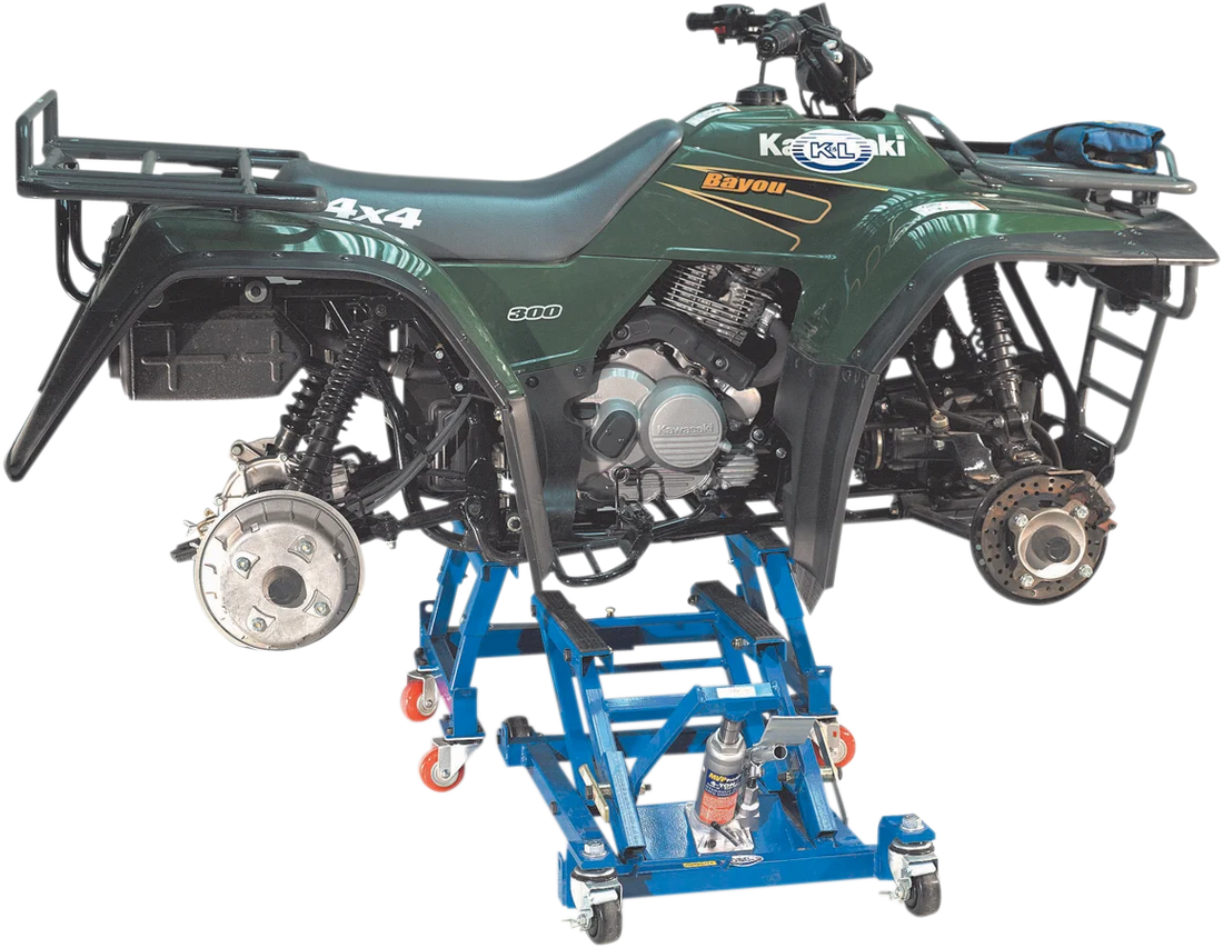 K&L Supply Multi-Lift MC/ATV Jack - Installation View