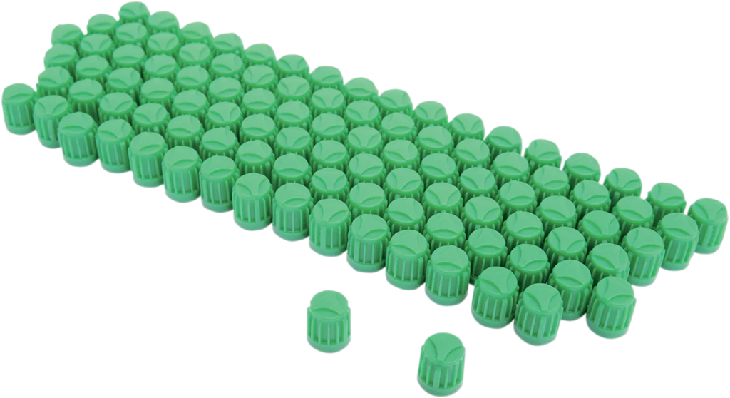 K&L Supply Valve Stem Cap - Green - 100 Pack 32-9988 - Main Product View