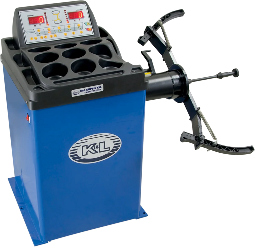 K&L Supply Wheel Balancer - MC205 - Red 37-9990 - Side View