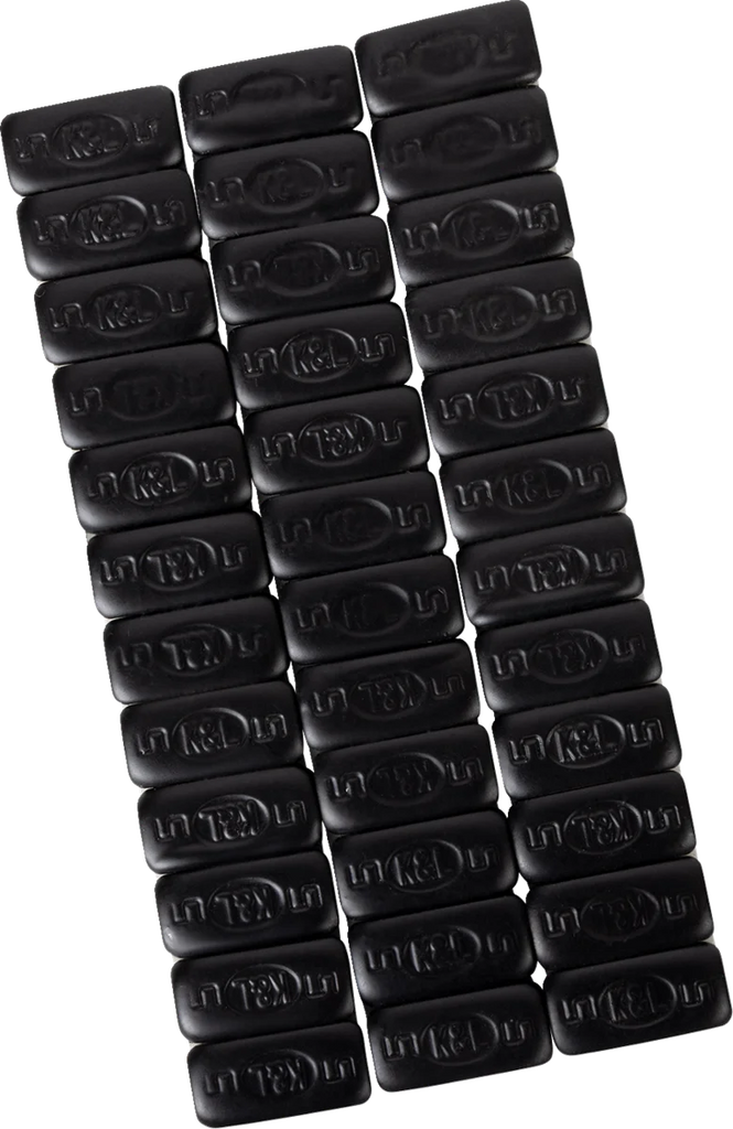 K&L Supply Wheel Weights - Rectangle - Adhesive Stick-On - Black - 36 Pack 32-2403 - Main Product View