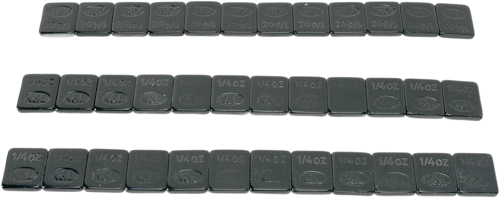 K&L Supply Wheel Weights - Rectangle - Adhesive Stick-On - Black - 36 Pack 32-2428 - Main Product View
