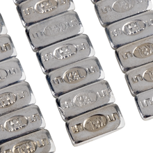 Load image into Gallery viewer, K&amp;L Supply Wheel Weights - Rectangle - Adhesive Stick-On - Chrome - 36 Pack 32-2398 - Side View