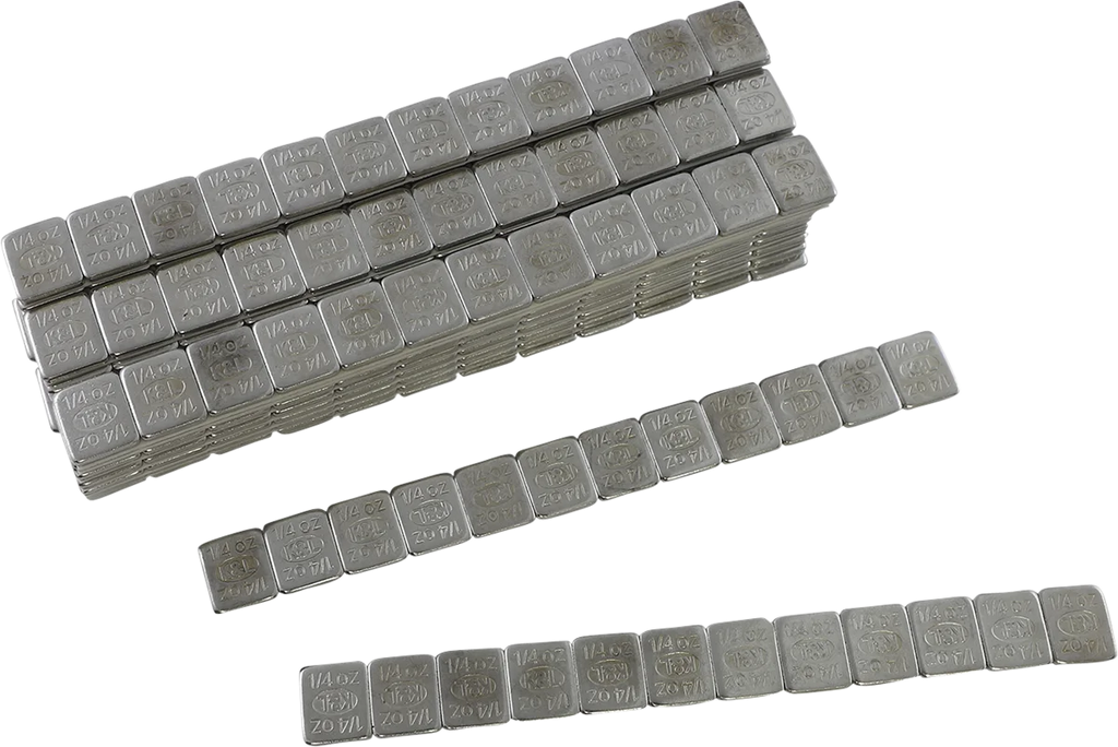 K&L Supply Wheel Weights - Rectangle - Adhesive Stick-On - Chrome - 360 Pack 32-8126 - Main Product View