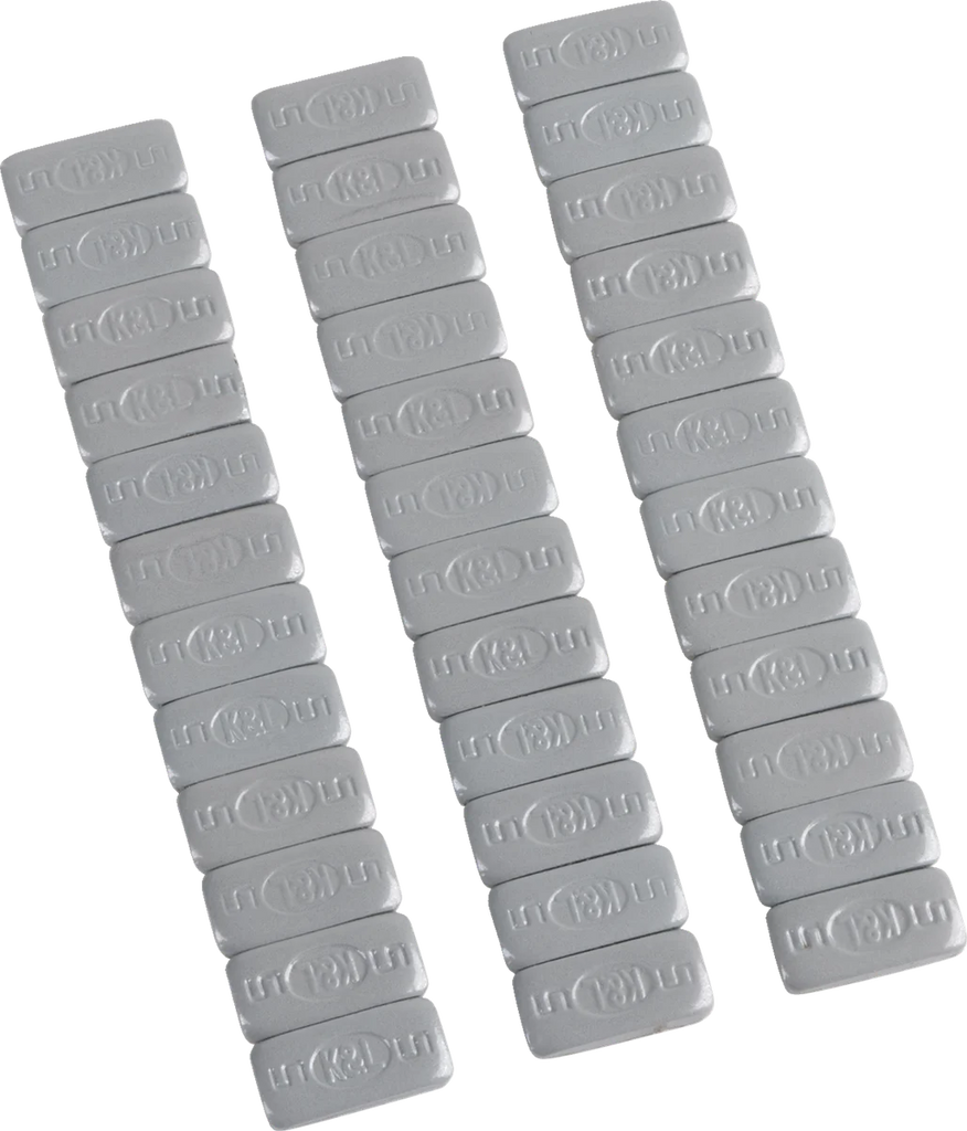 K&L Supply Wheel Weights - Rectangle - Adhesive Stick-On - Silver - 36 Pack 32-2413 - Main Product View