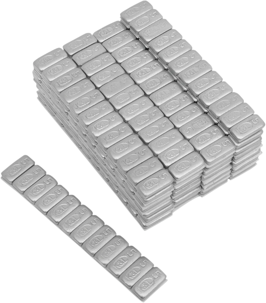 K&L Supply Wheel Weights - Rectangle - Adhesive Stick-On - Silver - 360 Pack 32-8091 - Main Product View