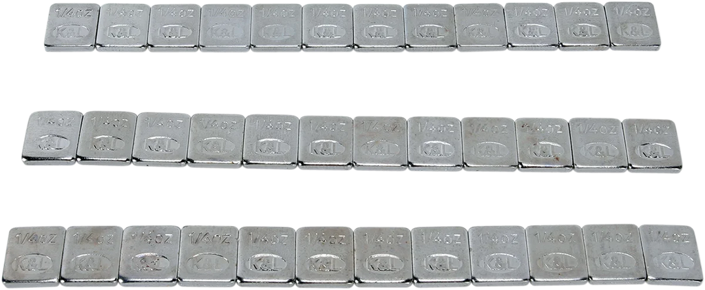 K&L Supply Wheel Weights - Rectangle - Adhesive Stick-On - Silver - 360 Pack 32-8109 - Main Product View