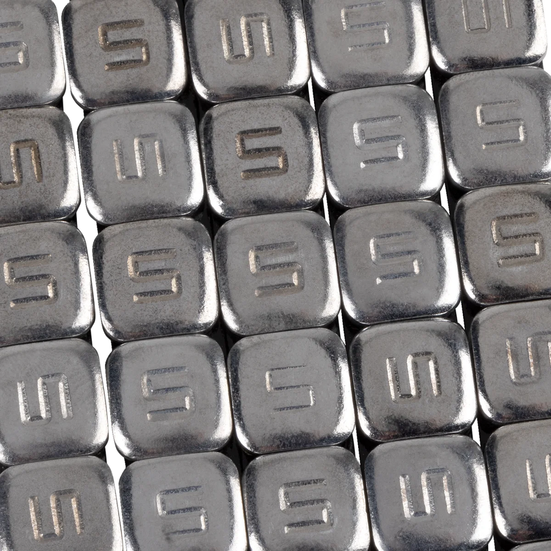 K&L Supply Wheel Weights - Square - Adhesive Stick-On - Chrome - 360 Pack 32-3499 - Side View