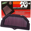 Load image into Gallery viewer, K&amp;N 00-03 Suzuki GSXR6GSXR750 750 / 01-04 GSXR1000 1000 / 01-03 GSXR600 600 Replacement Air Filter - Side View