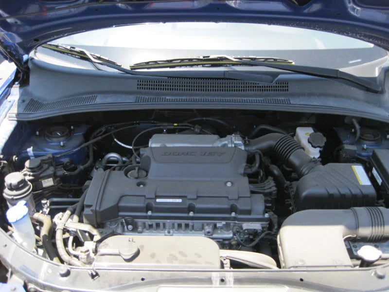 K&N 00-09 Hyundai Coupe/Elantra/Tiburon/Tucson / 05-10 Kia Drop In Air Filter - Side View