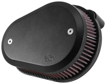 Load image into Gallery viewer, K&amp;N 00-16 Harley Davidson Street Metal Intake System Flare Black - Main Product View