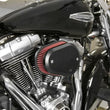 Load image into Gallery viewer, K&amp;N 00-16 Harley Davidson Street Metal Intake System Flare Black - Back View