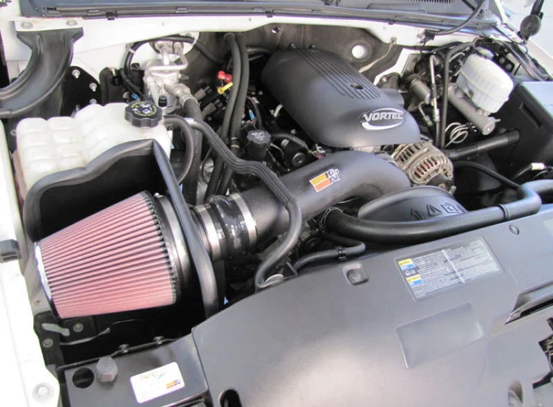 K&N 01-04 Chevy Silverado HD V8-6.0L Performance Intake Kit - Installation View