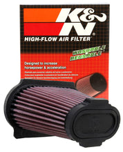 Load image into Gallery viewer, K&amp;N 01-05 Yamaha YFM660R Raptor Replacement Air Filter - Side View