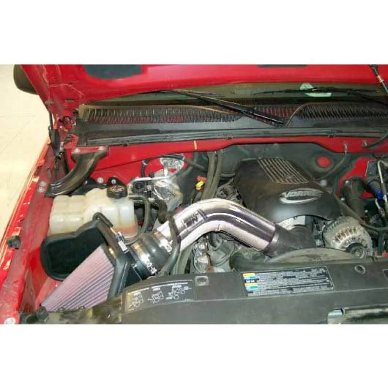 K&N 01-07 Chevy Silverado 2500HD/3500HD V8-6.0L High Flow Performance Kit - Back View